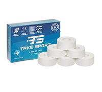 TS Take Sport® Cinta deportiva 2,5 cm x 10 m - 6 rollos, esparadrapo deportivo de algodón, finger tape crossfit, vendaje deportivo adhesivo, alta resistencia y confort, ideal voleibol boxeo escalada
