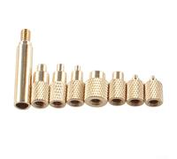 TS100 - Kit de puntas de soldador para tuercas de inserción de fusión en caliente M2-M8, compatible con puntas 936, latón para penetrador mecanizado CNC, para piezas impresas en 3D y plástico (prensa