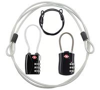 TSA - Candados de combinación de dígitos y candado de seguridad de viaje con combinación de cable de acero, cerradura codificada para maletas, bolsa de viaje, estuche de traje, gimnasio, cerraduras de