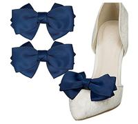 Tsangbaby 2 piezas Clips para zapatos de señora Joyas para zapatos Joyas de cordones Hebilla para zapatos con lazo Pinzas de zapato extraíbles para boda Accesorios