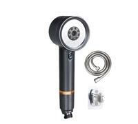 TSangeA Alcachofa de Ducha para Filtro, Antical Alcachofa Ducha con Manguera 1.5m y Soporte, Cabezal de Ducha para 4 Modos (Gris)