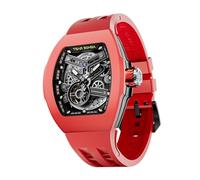 TSAR BOMBA Reloj automático intercambiable atómico para hombre, colección FKM, reloj rojo para hombre