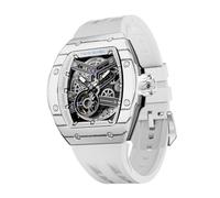 TSAR BOMBA Reloj automático intercambiable atómico para hombre, serie de fibra de carbono, reloj blanco para hombre