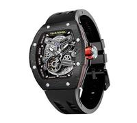 TSAR BOMBA Reloj automático intercambiable atómico para hombre, serie de fibra de carbono, reloj negro para hombre