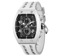 TSAR BOMBA Reloj de Cuarzo de Lujo para Hombre, Esfera Luminosa, Resistente al Agua hasta 5 ATM, Correa de Silicona, Reloj de Pulsera para Hombre, Regalo Ideal para Hombres.8224B-White