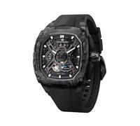 TSAR BOMBA Reloj de Pulsera para Hombre un Reloj mecánico de Lujo con Caja de Fibra de Carbono 5ATM de Resistencia al Agua función de Pantalla Luminosa Gran Regalo para el