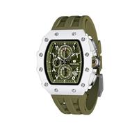 TSAR BOMBA Relojes de cuarzo para hombre, resistentes al agua, 50 m, analógico, de lujo, cronógrafo, calendario, fecha, vestido de negocios, trabajo, reloj de pulsera grande de cara cuadrada