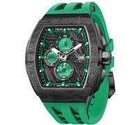 TSAR BOMBA Relojes de lujo para hombre Tonneau para hombre, impermeable, 50 m, analógico, réplica, cronógrafo, calendario, fecha, vestido de hombre, negocios, trabajo, buceador, esfera cuadrada grande