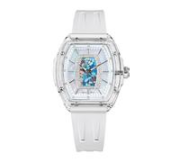 TSAR BOMBA Relojes de pulsera para mujer, cristal de zafiro, movimiento de cuarzo suizo, con goma de flúor, diseño clásico de tonneau, luminoso, resistente al agua hasta 30 m, hermosos regalos para