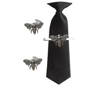 TSAR Honey Bee Fine English Pewter on a Tie Clip Slide & Gemelos Set de regalo