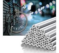 Tsathoggua 36 Piezas Reflector de Radios para Bicicleta, Tubo Reflector de Rueda de Bicicleta de Visibilidad de 360°, Clip Reflectante de Ciclismo Impermeables para Ciclismo Nocturno