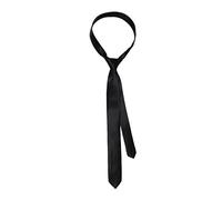 TSBB Bufanda Ajustada para Mujer, Corbata Larga, Uniforme JK, Corbata Ajustada, Color sólido, Corbata Lisa, Corbata Negra Formal