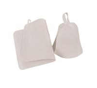 TSBB Conjunto de Sauna de Fieltro de Lana,Gorro con Almohadilla Rusa,Gorro de Ducha de baño Transpirable,Cubierta Protectora para el Cabello para Hombres y Mujeres,Accesorios de baño