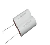 TSCFHGQI Condensador de película de división de frecuencia axial de núcleo pasante de 10,0 j, 250 V, 10 uF, 106 j, con Clavija de Cobre, 1 Unidad