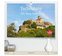 Tschechien - Die Burg Strekov (hochwertiger Premium Wandkalender 2026 DIN A2 quer), Kunstdruck in Hochglanz: Das beliebte Ausflugsziel Burg Schreckenstein