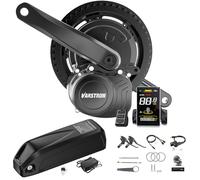 TSDZ Mid Motor Kits con Sensor de Par, Motor Eléctrico Mid Drive TSDZ-2B 36V 250W o 48V 500W y Z8 48V 750W y TSDZ16 1000W, Kit de Bicicleta Electrica con Pantalla LCD y Batería Opcional
