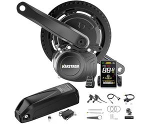 TSDZ Mid Motor Kits con Sensor de Par, Motor Eléctrico Mid Drive TSDZ-2B 36V 250W o 48V 500W y Z8 48V 750W y TSDZ16 1000W, Kit de Bicicleta Electrica con Pantalla LCD y Batería Opcional