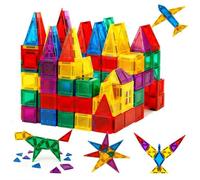 Tsebugap 140 Piezas Bloques Magneticos Construccion Niños Piezas Magneticas Magnetic Building Blocks Magnetic Tiles Juego Imanes Blocos Magnéticos Educativo Montessori Juguetes para Bebés y Niños