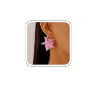 TseenYi Acrílico Pétalo De Flor Pendientes De Resina Gran Flor Pendientes Colgantes Pétalo Púrpura Pendiente Colgante Acrílico Floral Aro Pendiente Declaración Floral Encanto De La Joyería