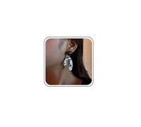 TseenYi Blanco Y Negro Pendientes De Acrílico Acrílico En Forma De U Pendientes Colgantes Resina Negro Perla Pendientes Pendientes De Gran Gota Geométrica Irregular Punk Declaración Gota Joyería