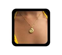 TseenYi Bohemia Concha Colgante Collar De Oro Concha Collar De Vintage Collares Gargantilla Verano Playa Conchas Collares De Cadena De Bolas De Joyería Para Las Mujeres