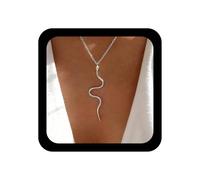 TseenYi Bohemia Serpiente Colgante Collar De Plata Serpiente Cadena Collares Vintage Serpientes Gargantilla Collar De Serpientes Delgadas Collares De Animales Joyería Del Encanto Para Las Mujeres