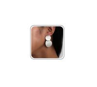 TseenYi Boho Moneda Disco Gota Pendientes Disco Redondo Curvado Cuelgan Pendientes Plata Moneda Redonda Colgante Espárragos Pendiente Círculo Geométrico Encanto Exagerado Espárrago