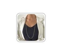 TseenYi Collar Cadena Satelite En Capas Collar Cadena Abalorios Dorados Cadenas Minimalistas Collares Sueter Largos Collares De Eslabones Abalorios Diminutos Sueter Satelite Largos