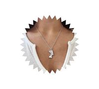TseenYi Collar con colgante de faraón, rey y reina, collar de gargantilla de faraón Nefertiti, collar de cadena africana, joyería para mujeres y niñas, Metal Plata, Nefertiti