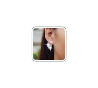 TseenYi Diamante de imitación Alas Oído Chaqueta Pendientes Plata Cz Pendientes Alas De Angel Boho Cristal Pendientes Detrás Delanteros Cz Studs Pendientes Joyas para mujeres y niñas