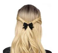 TseenYi pasador de lazo, accesorios para el cabello de satén, horquillas, pinzas para el cabello con lazo negro, pinzas para el cabello con lazo pequeño, pajaritas, clip de una palabra