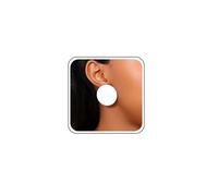 TseenYi Pendientes de botón redondos de leopardo, diseño de disco, moneda, círculo, vintage, geométrico, redondo, joyería para orejas, Zinc