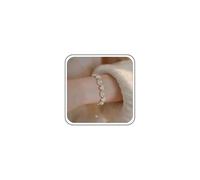 TseenYi Pulsera de Perlas Boho Pulsera de Perlas Blancas Pulsera de Hilo de Perlas Pequeñas Pulsera de Flores de Perlas Pulsera de Perlas Torcidas de Oro Pulsera de Mano Floral de Perlas Vintage