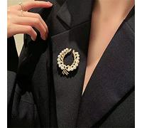 TseenYi Trigo Broche Pin Moda Perla Ramillete Broche Barroco Moda Oro Trigo Broche Bufanda Pin Solapa Clip Camisa Clip Joyería para Mujeres y Niñas Boda Día de San Valentín