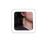 TseenYi Vintage Filigrana Hojas Pendientes Colgantes Hojas De Oro Candelabro Gota Pendiente Hojas Largas Borla Gancho Pendientes Colgantes Hoja Metal Hueco Gota Pendientes Joyas Para Mujeres Y Niñas