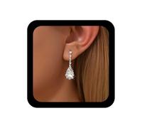 TseenYi Vintage Pendientes De Cristal De Lágrima Cz Gota De Agua Pendientes Colgantes Cristal Claro Gota Pendiente De La Boda Candelabros De Circonio Cúbico Pendientes De Joyería Para Las Mujeres