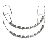 Tsffae 10 Tipo De Soporte Gancho De Soporte De Metal Transparente Decoración Temporal De Dientes con Alambres De Metal Y Ligaduras De Ortodoncia Decoraciones Dentales