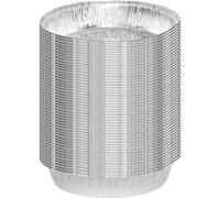 Tsffae Caja De Lata De Papel De Aluminio a Prueba De Aceite, Revestimiento Antiadherente para Freidora De Aire, Bandeja Redonda De Lata, Contenedor De Alimentos para Cocinar, 50 Uds.