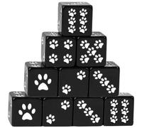 Tsffae Juego De Dados D6 De 10 Piezas De 16 Mm, Linda Pata De Gato, Dados De Seis Lados, Dados Estándar De 6 Caras para Juegos, Herramientas De Enseñanza De Matemáticas