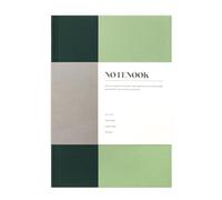 TSFPapier Lined Journal Notebook Polyester Fabric Hardcover Journal for Women Men 160 Pages College Ruled Journaling Notebook for Work School Supplies Note Taking Dark Green Light Green