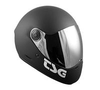 TSG - Casco integral de color sólido Pass Pro, color negro mate con dos viseras | Casco de rendimiento para patinaje descendente, patinaje electrónico, e-Onewheeling, Longboarding | negro mate, XL