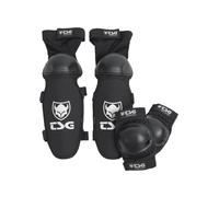 TSG Junior Bikerset Protectores Ellebogen Rodilla Shin Set Negro Talla Txxs