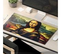TSGB Alfombrilla de ratón con diseño divertido de Leonardo Da Vinci'S Mona Lisa: una obra maestra reinventada, alfombrilla de mouse grande