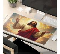TSGB Alfombrilla de ratón con texto en inglés «Work Funny Jesus In Glory: A Heavenly Vision»