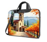 TSGB Funda para portátil Autumn Serenity: A Village Church In The Hills, bolsa para portátil de 17 pulgadas, funda para portátil de 16 pulgadas, color, 29x38cm