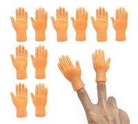TSHAOUN 10 Pcs Tiny Hands, Mini Mano Izquierda Mano Derecha Mini Dedos Manos Pequeñas Meñique Pequeñas Manos Divertidas Marionetas de Dedos para Magia, Juegos, Fiestas, Interacción Mascotas (10 Pcs)