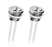 TSHAOUN 2 Piezas Pulsador Doble para Cisterna WC Botón Reemplazo de Doble Descarga 38 mm para Inodoro Botón de Tanque de Inodoro Agua Accesorio de Inodoro para Baño Aseo Baño (38mm)