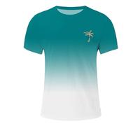 Tshirt Hombre - Camiseta Slim Fit Hombre Playeras Camiseta De Manga Corta con Cuello Redondo Holgada Informal Y con Estampado para Hombre (Mint Green L)