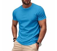 Tshirt Hombre, Fitness Antisudor Slim Fit Transpirables Personalizada Cuello Redondo Elegante Poliester Fashion Verano Casual Transpirable Trekking Camisetas Hombre Verano,XXL