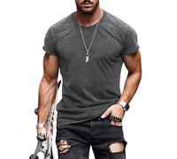 Tshirt Homem, Cuello Redondo Gimnasio Tallas Grandes Manga Corta Elegante Golf Transpirable Talla Grande Leñador Antisudor Personalizada Deportiva Fashion Camisetas de Hombre,S